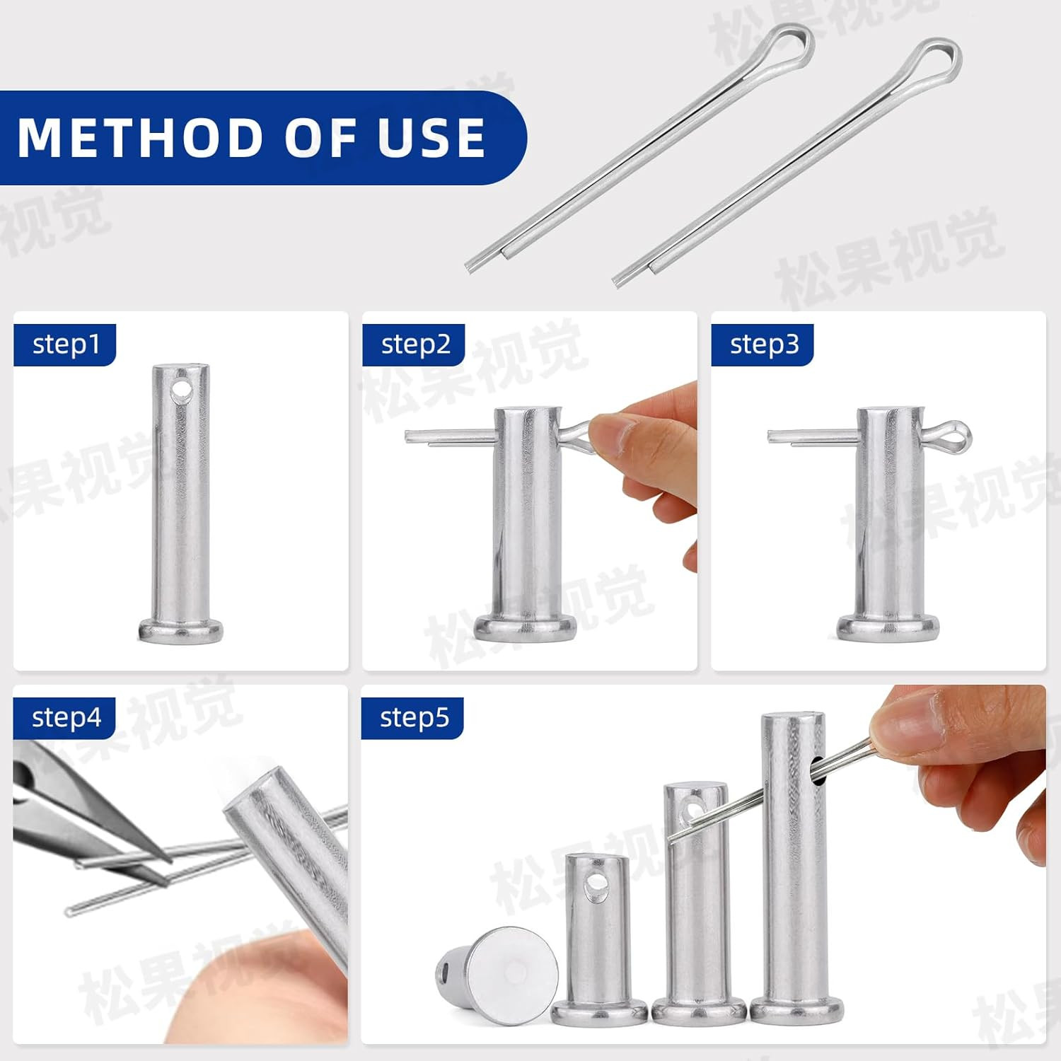 180 Pcs Cotter Straight Pins Assortment Kit, 7 Sizes | Hardware Straight Pins Hi