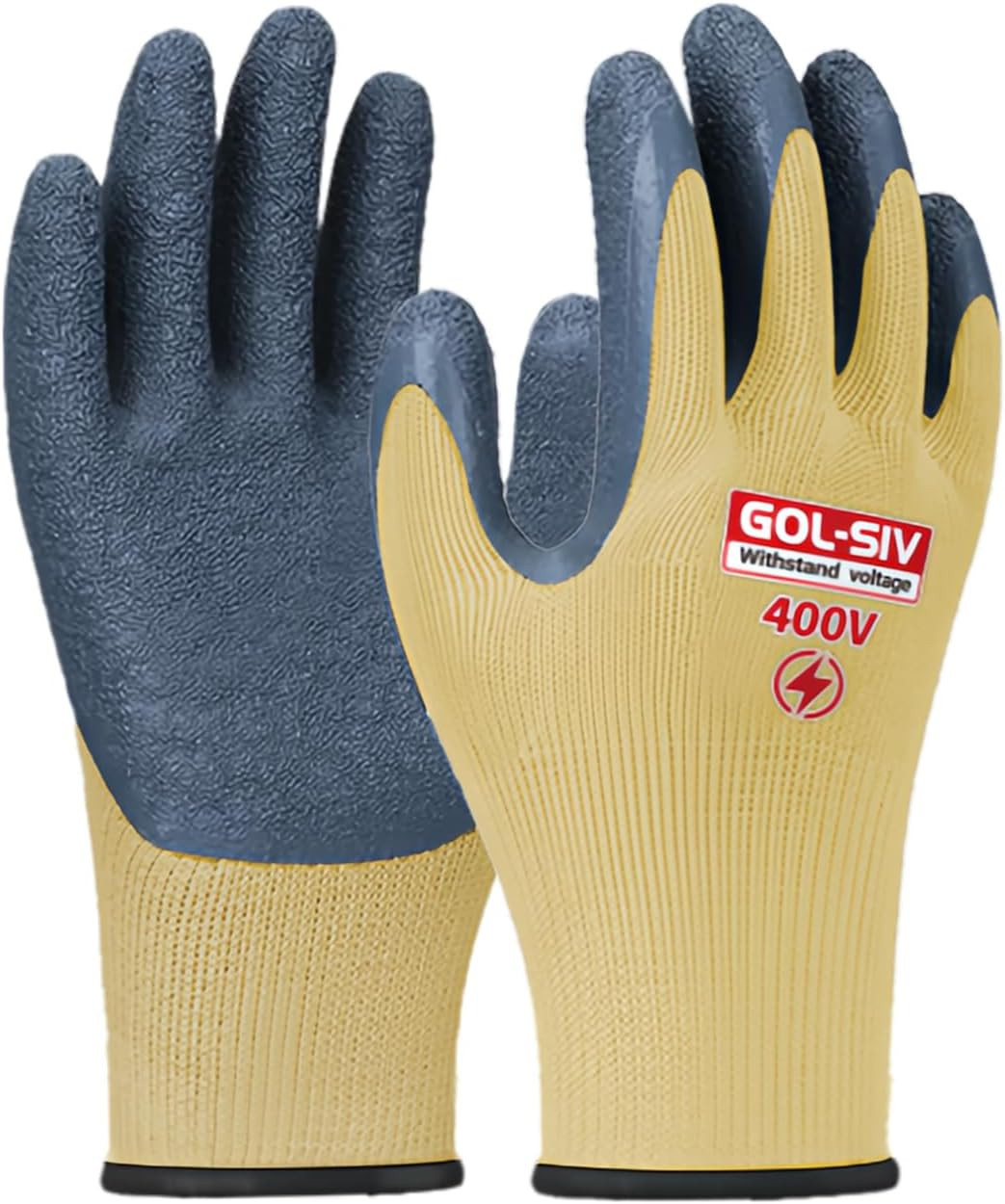 Insulated Electrician Gloves 400V Rubber Safety Work Gloves Size Large