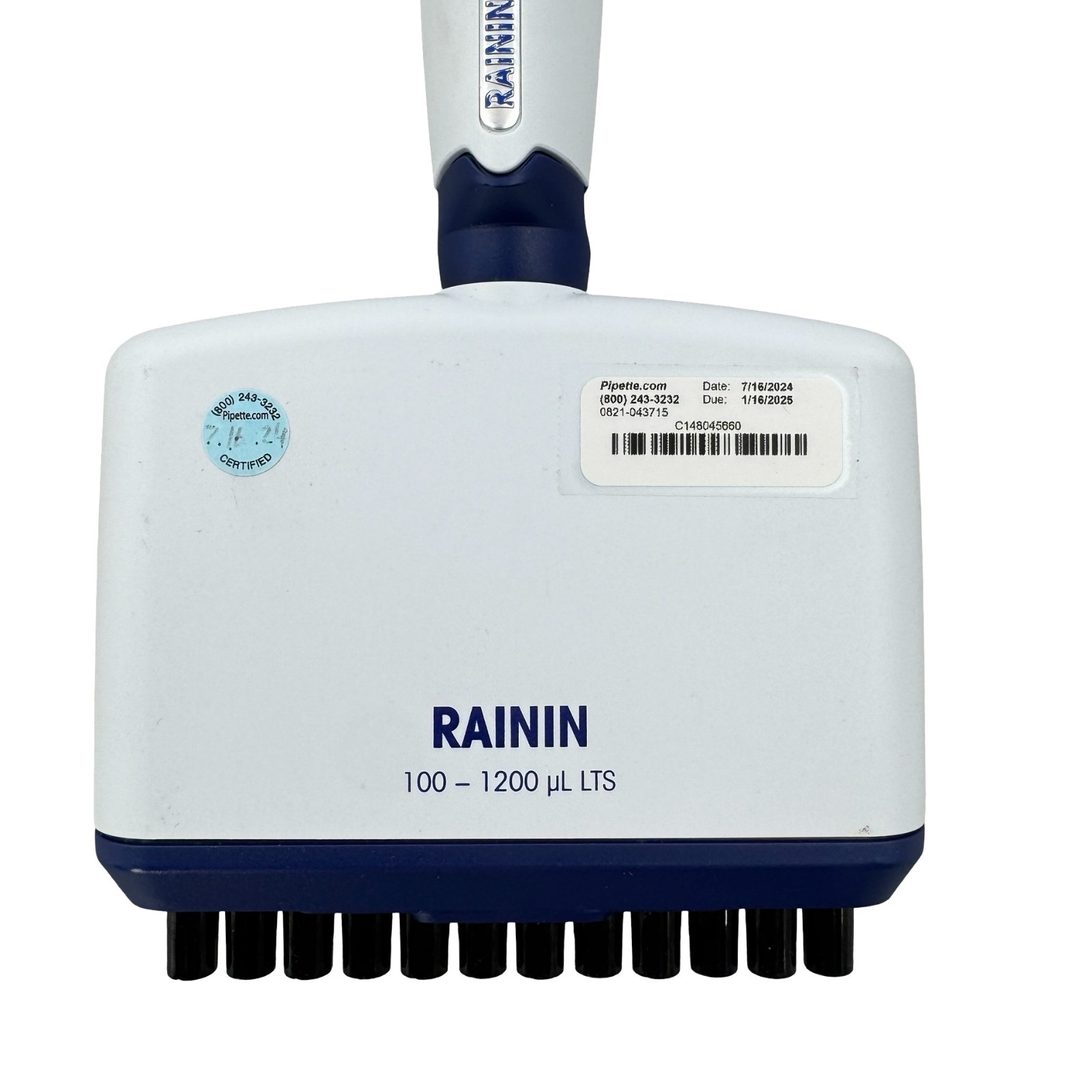 Rainin E4 XLS 12Ch 100-1200µL LTS Electronic Pipette Calibrated 07/2024 RFID