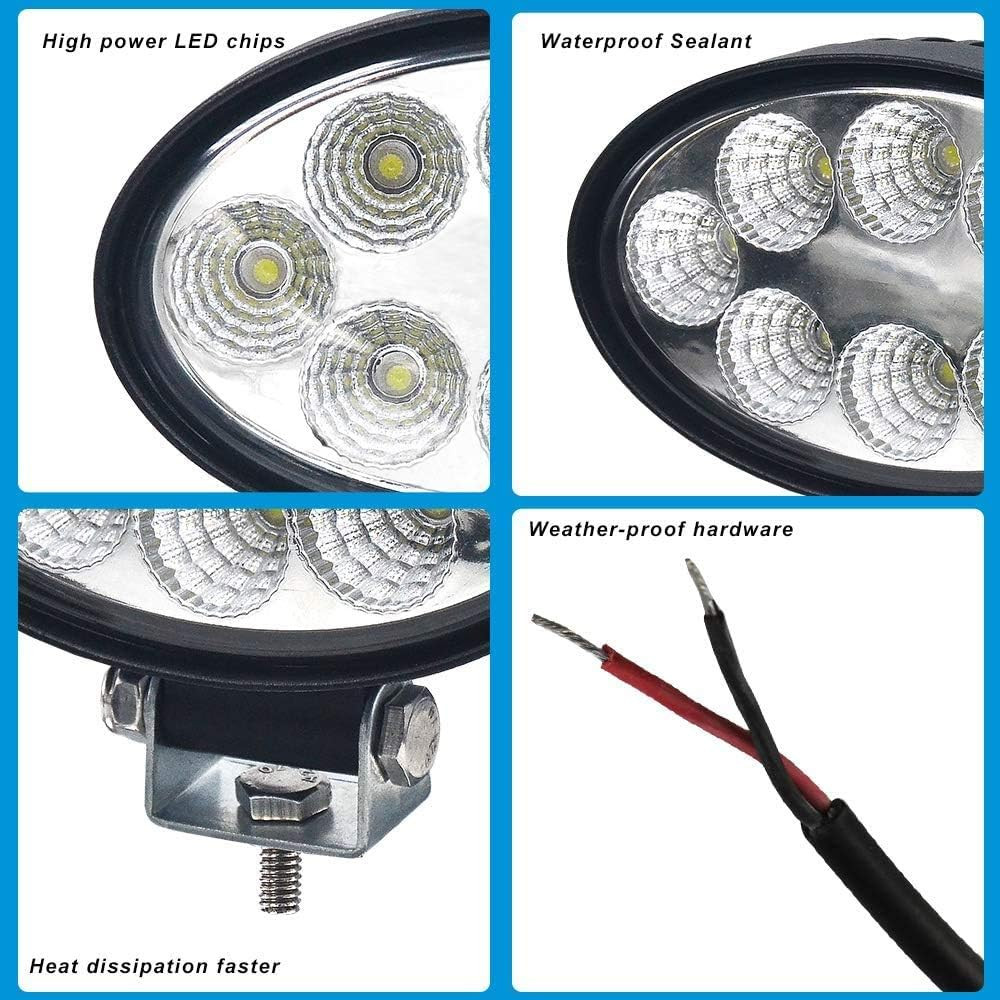 2x 5.5inch Oval LED Work Light fits John Deere 8260R 8270R 8285R 8295R 9220 9230