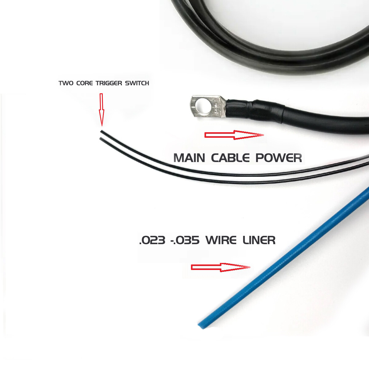 8ft 10ft No Gas Mig Gun Fit Lincoln Weld Pak HD 10949 Wire Flux-Cored Mig Welder