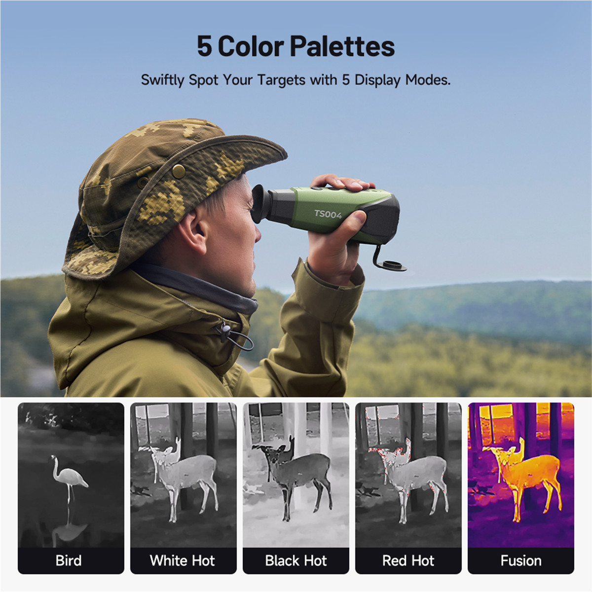 2025 Topdon TS004 Thermal Monocular Camera 1x/2x/4x/8x Manual focus