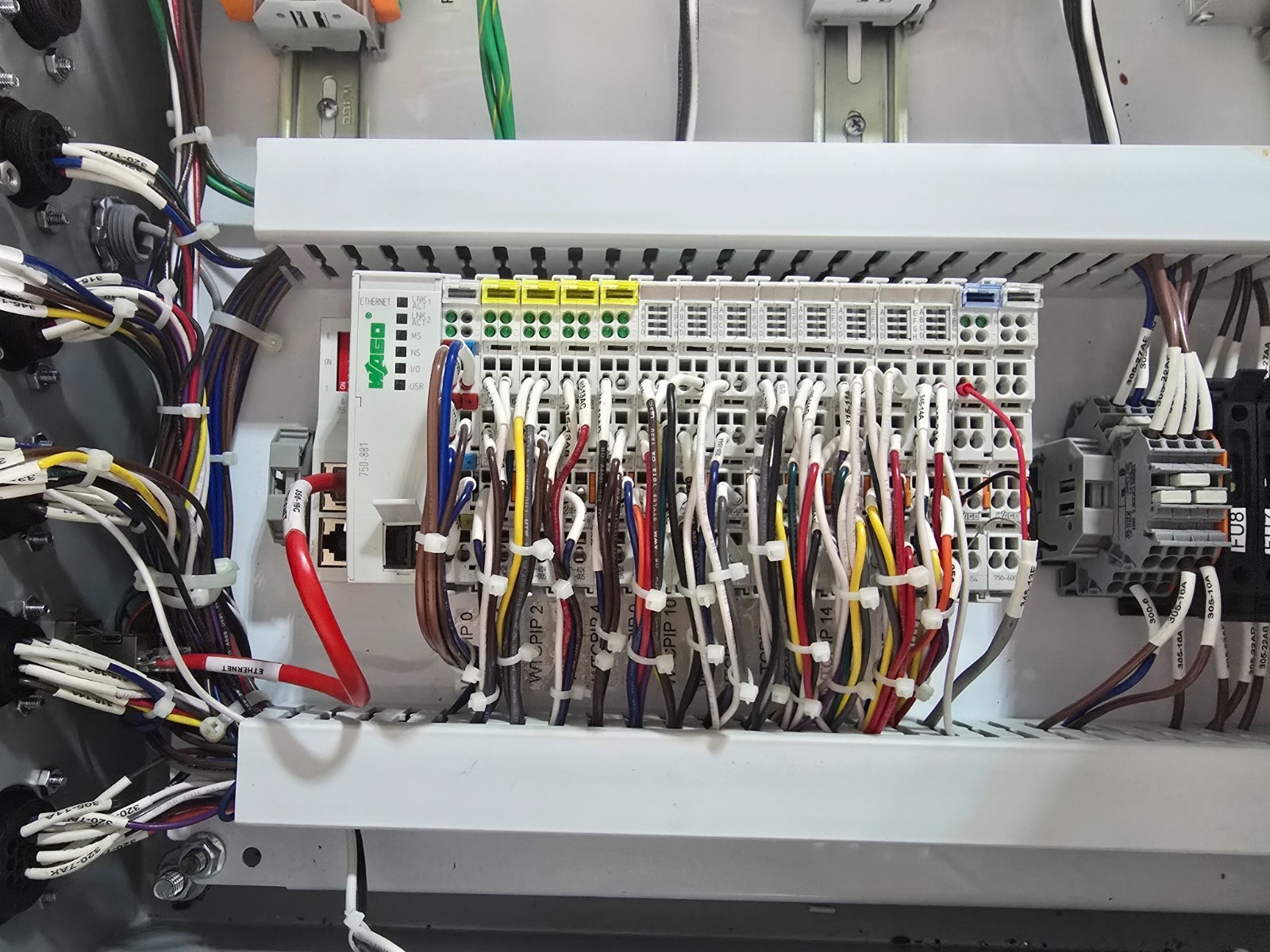 Industrial PLC Control Cabinet WAGO 750-881 | PULS PSU | Schaffner | Docs Incl.