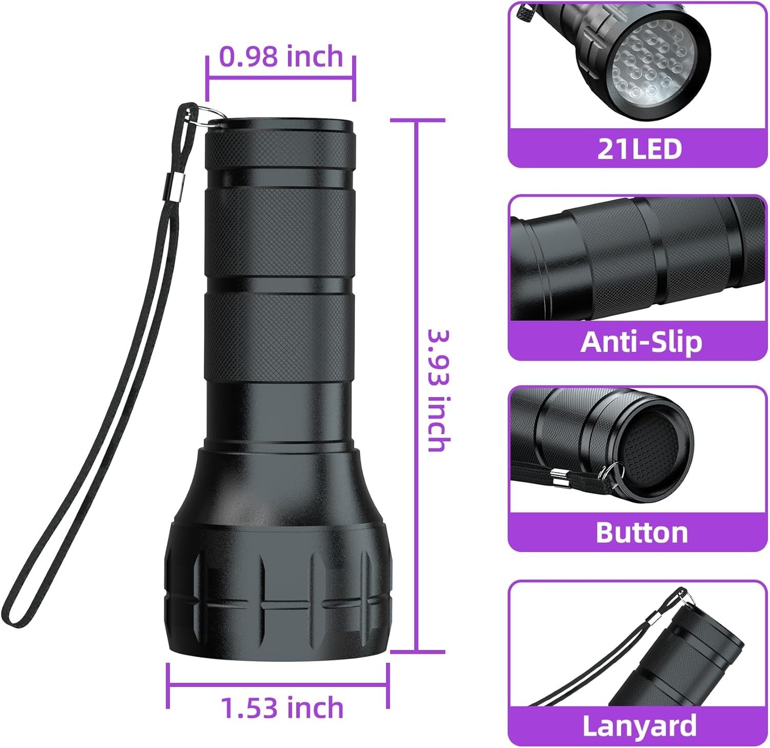 Air Conditioner Leak Detector Tool AC Leak Detector Kit UV Light for AC UV Dye
