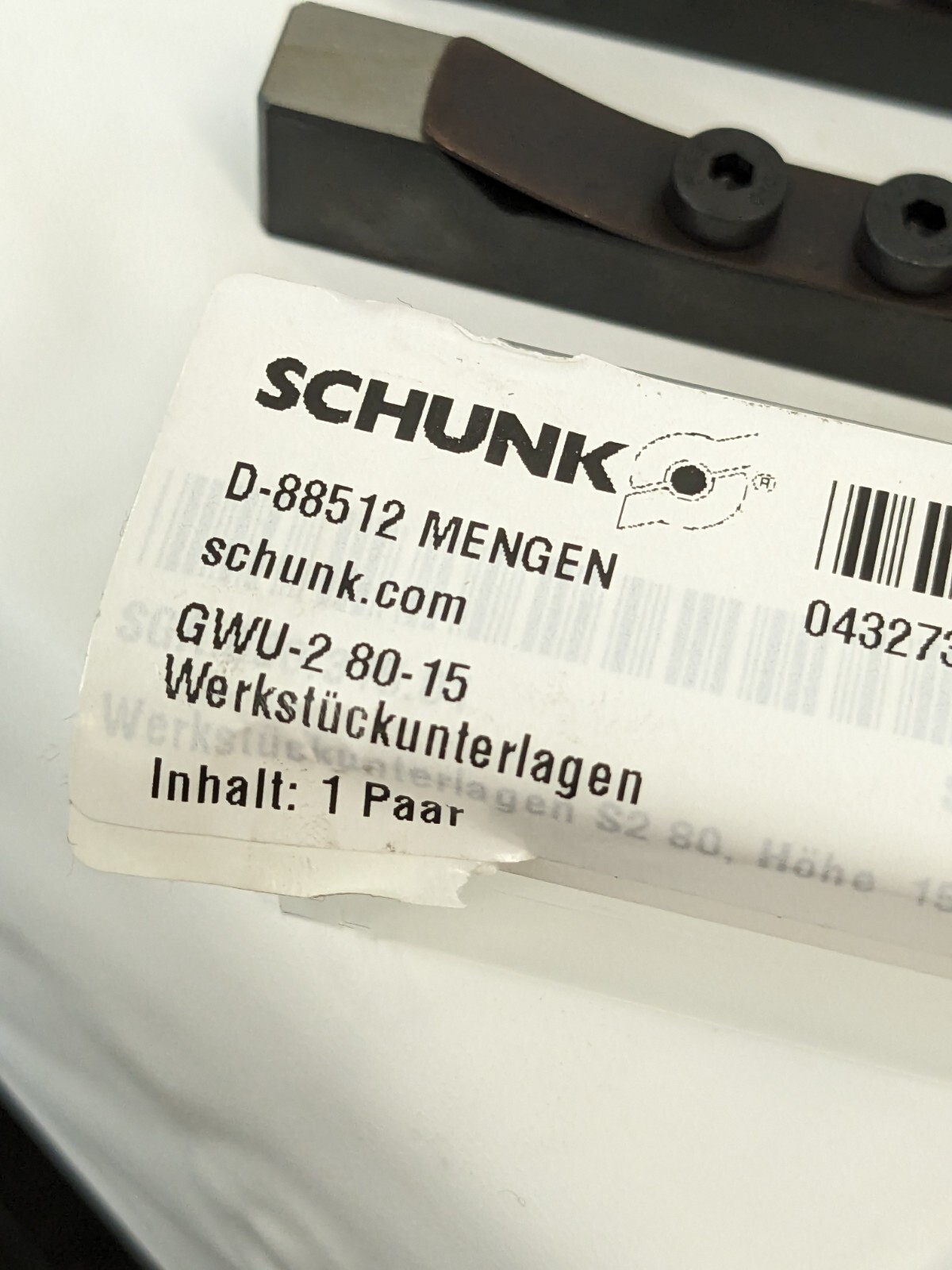 schunk one pair gwu-2 80-15