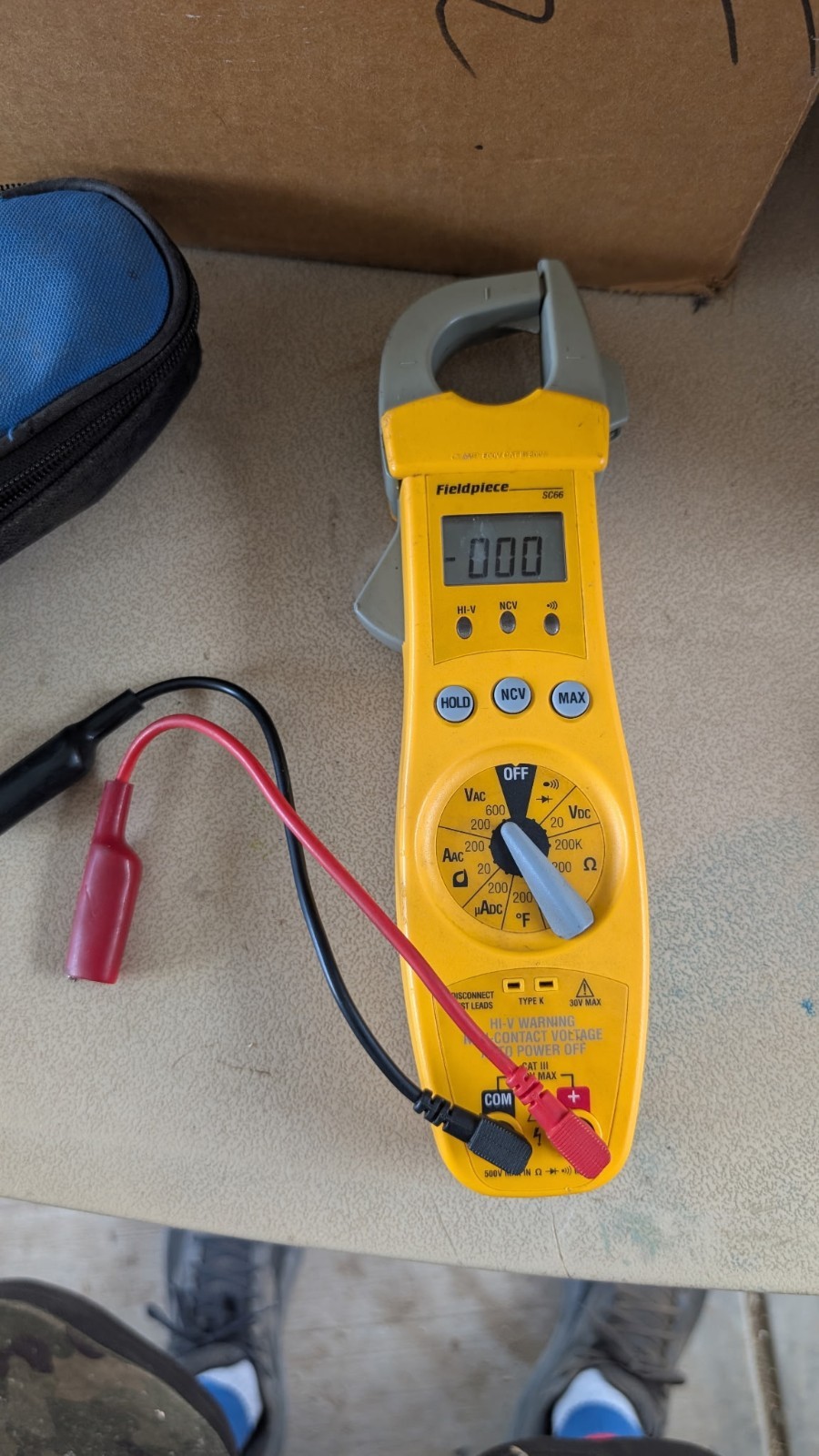 Fieldpiece SC66 Wireless Power Clamp Meter W/HVAC Temperature Clamp- Used