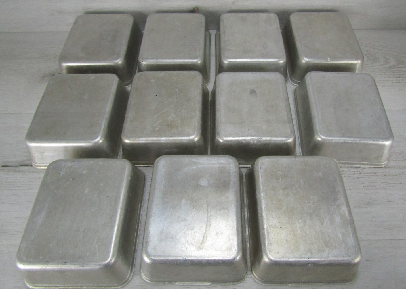 (11 PC) 5.25″x 4.38″ x 1.75″ Metal STORAGE SMALL PARTS CONTAINER STACKABLE