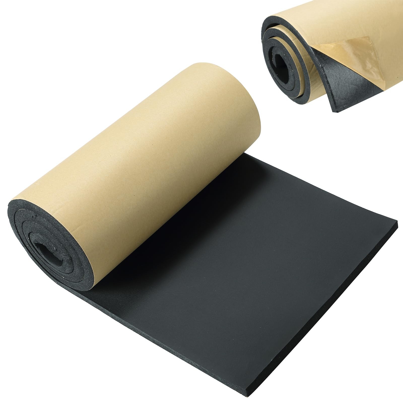 Neoprene Foam Rubber Sheet with Adhesive, 1/4″ Thick X 12″ X 54″ – DIY Padding,