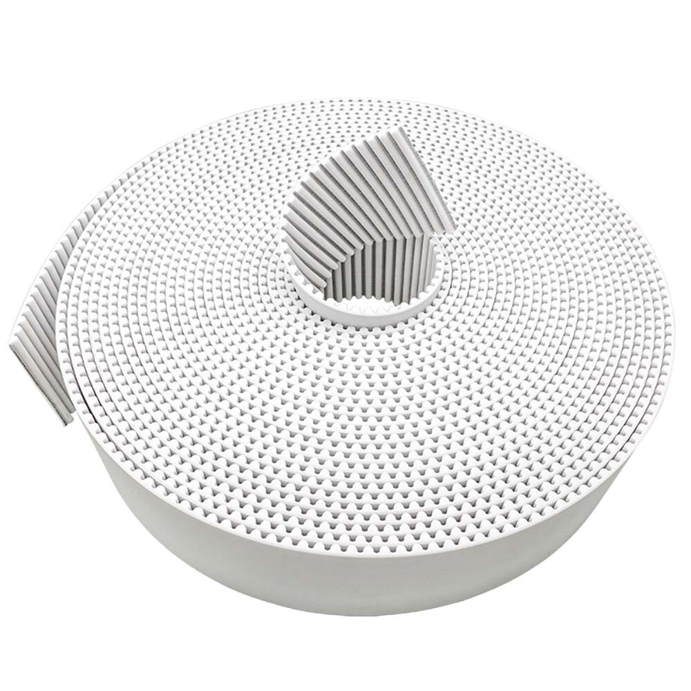 T5 AT5 T10 AT10 Open-ended PU Timing Belt 10-50mm Width White Polyurethane Belt