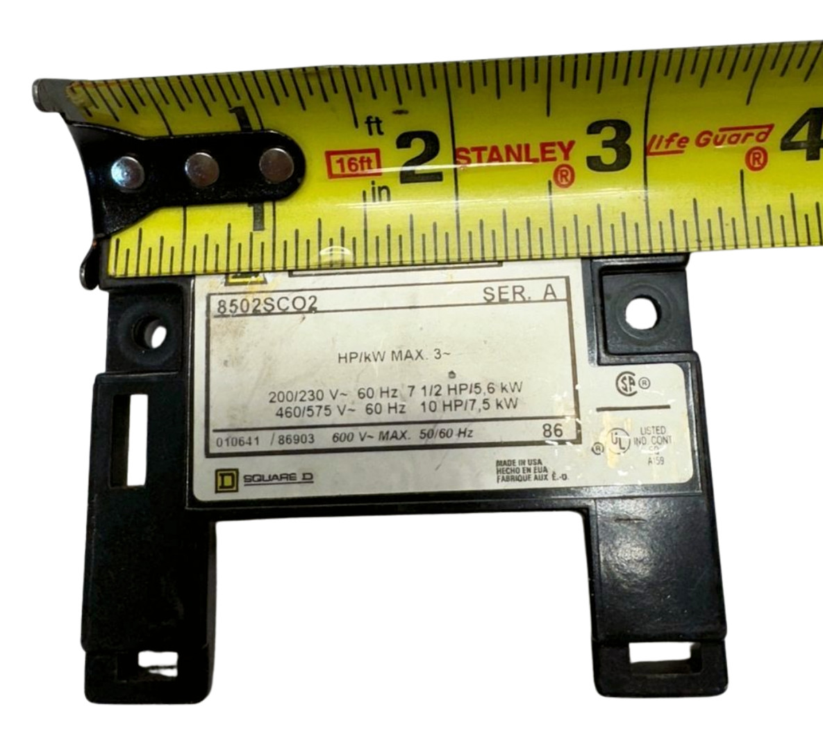 Square D 8502SCO2 Cover Plate NEMA Size 1, Series A **Cover Only**