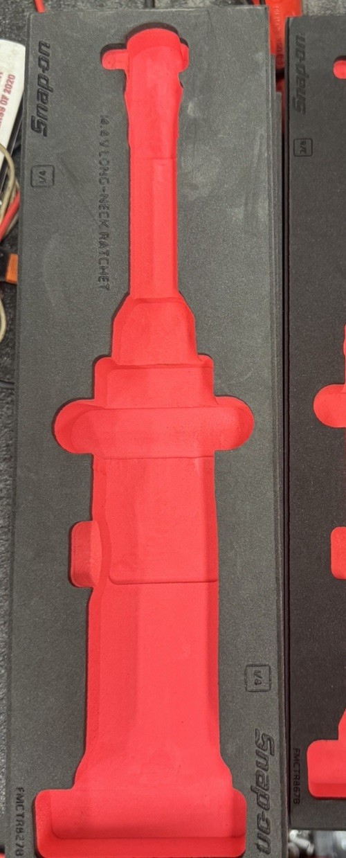 Snap On Tool RED FOAM For CTR 717 CTR817 14.4V Long Neck Ratchet Foam FMCTR827B