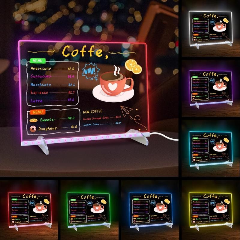 LED Acrylic Lighted Drawing Board Set for Kids Note Board for Adults Easter Gift