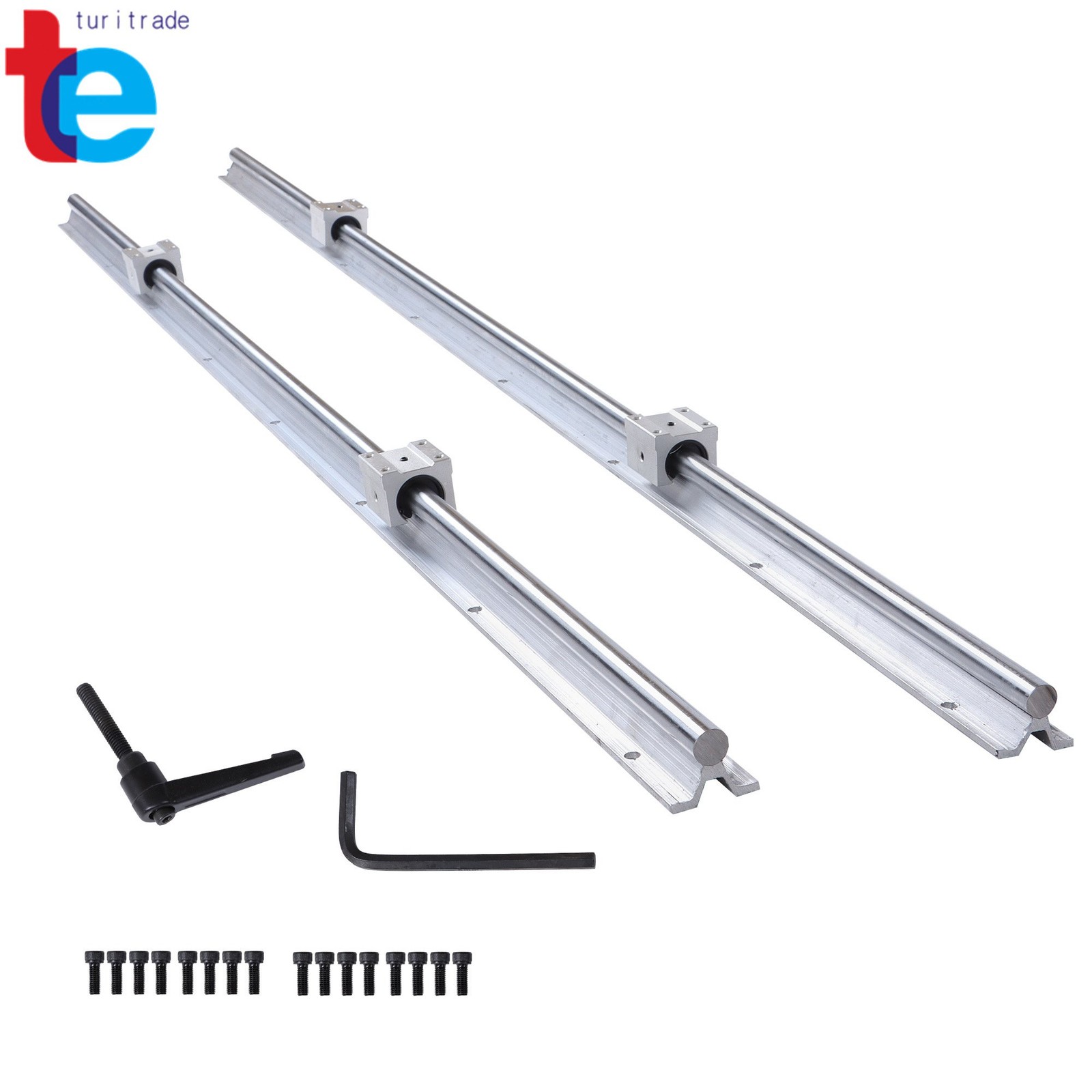 Precision SBR16 1500mm Guide Rails + 4 Carriages CNC Machine Parts