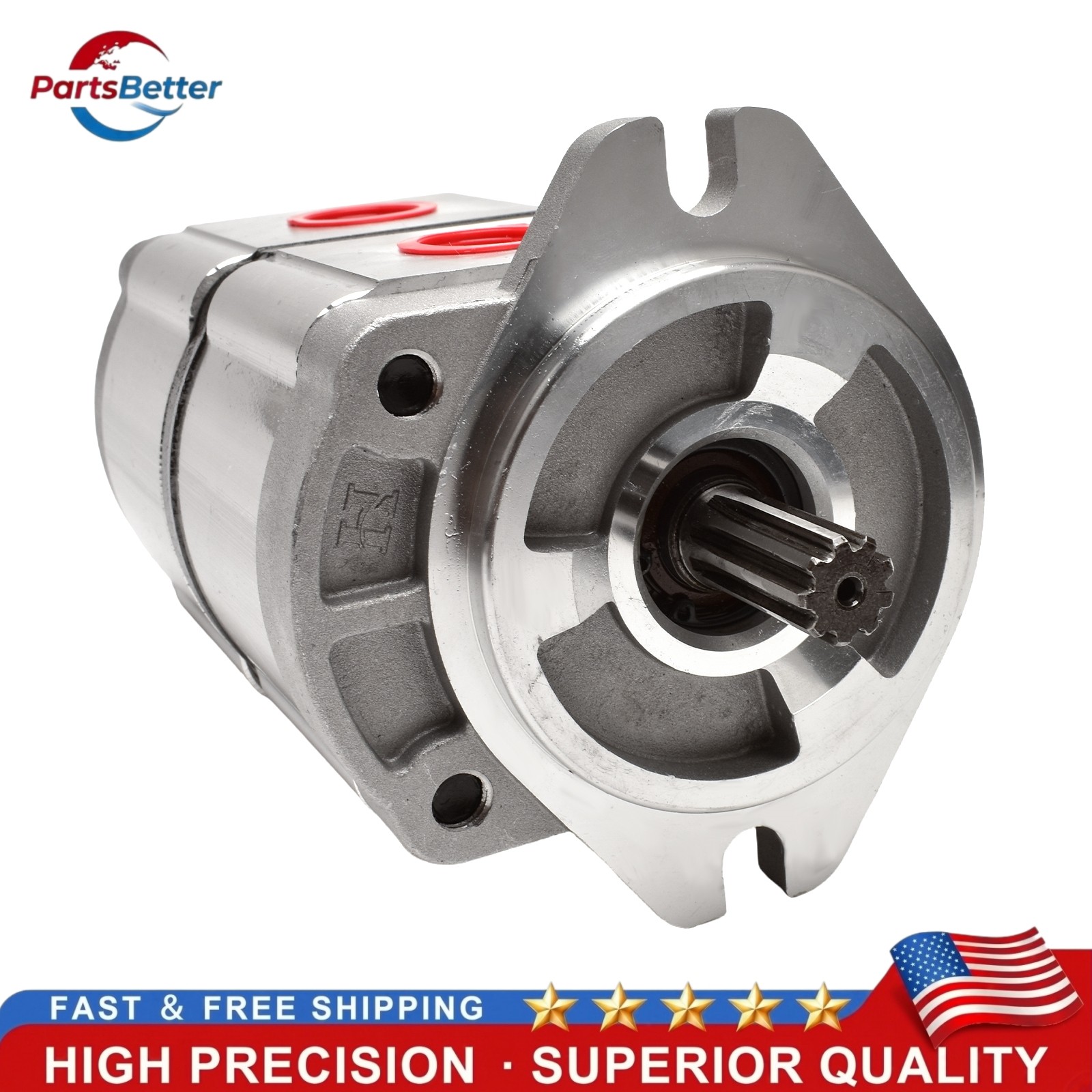 PGP51088G3LP For AGT Hydraulic Pump Two-Section for Skid Steer Loader KTT23 New
