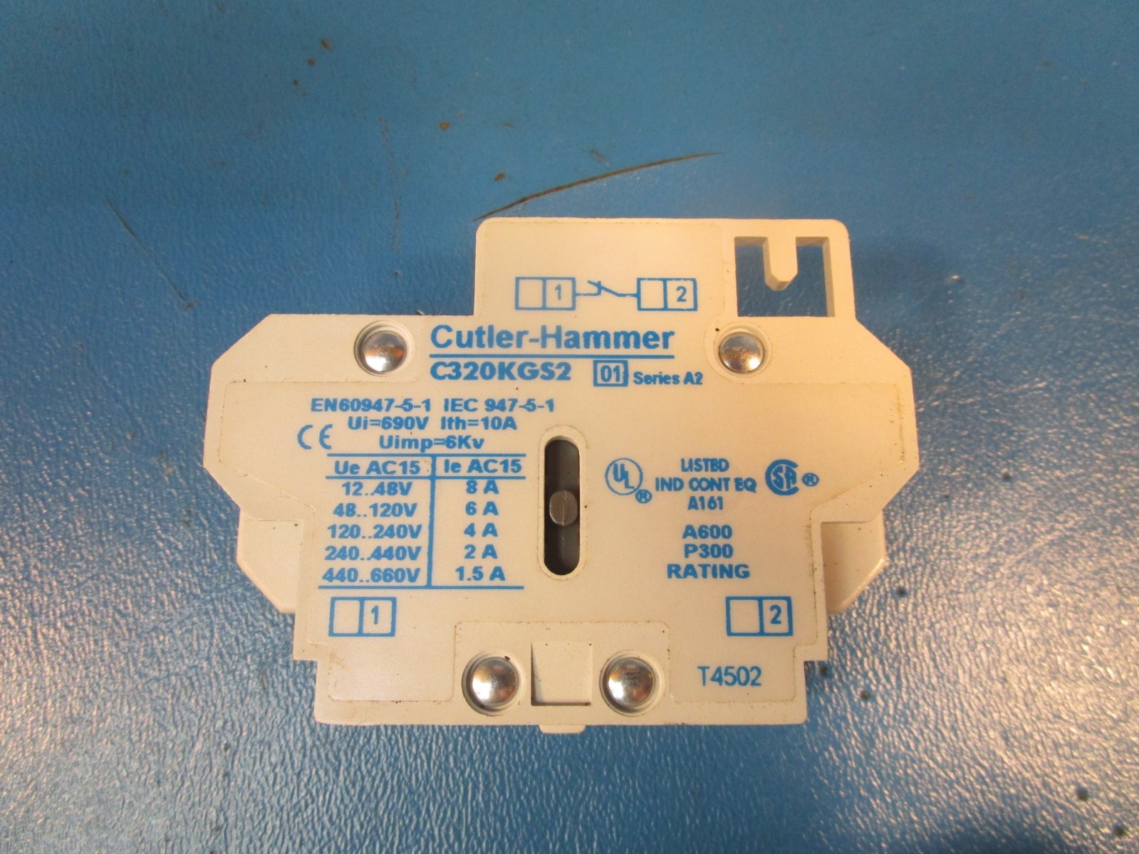 Cutler Hammer C320KGS2, AUXILIARY CONTACT, SIDE MOUNT