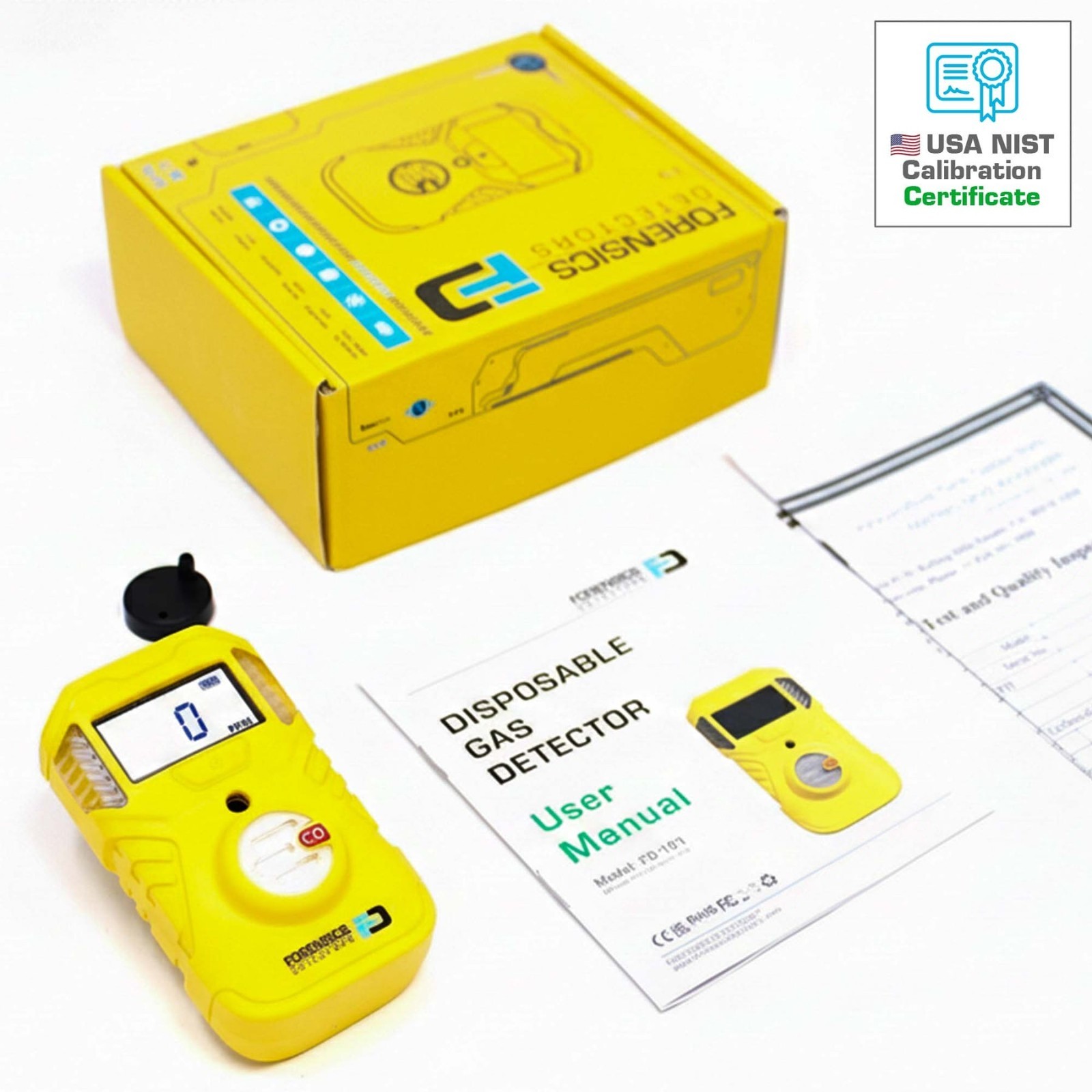 Forensic Detectors Portable Carbon Monoxide Detector | NIST May 26′ | FD-101-CO