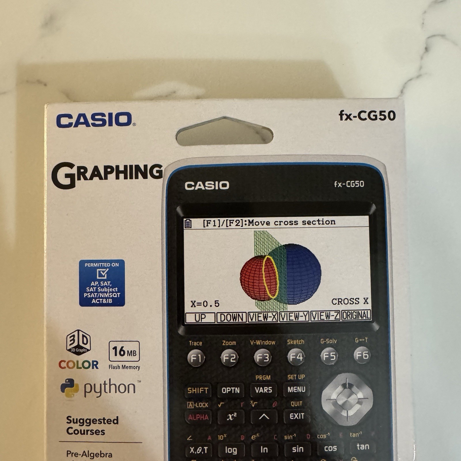 Casio FX-CG50 High-Resolution Python 3D Color Graphing Calculator – Black New