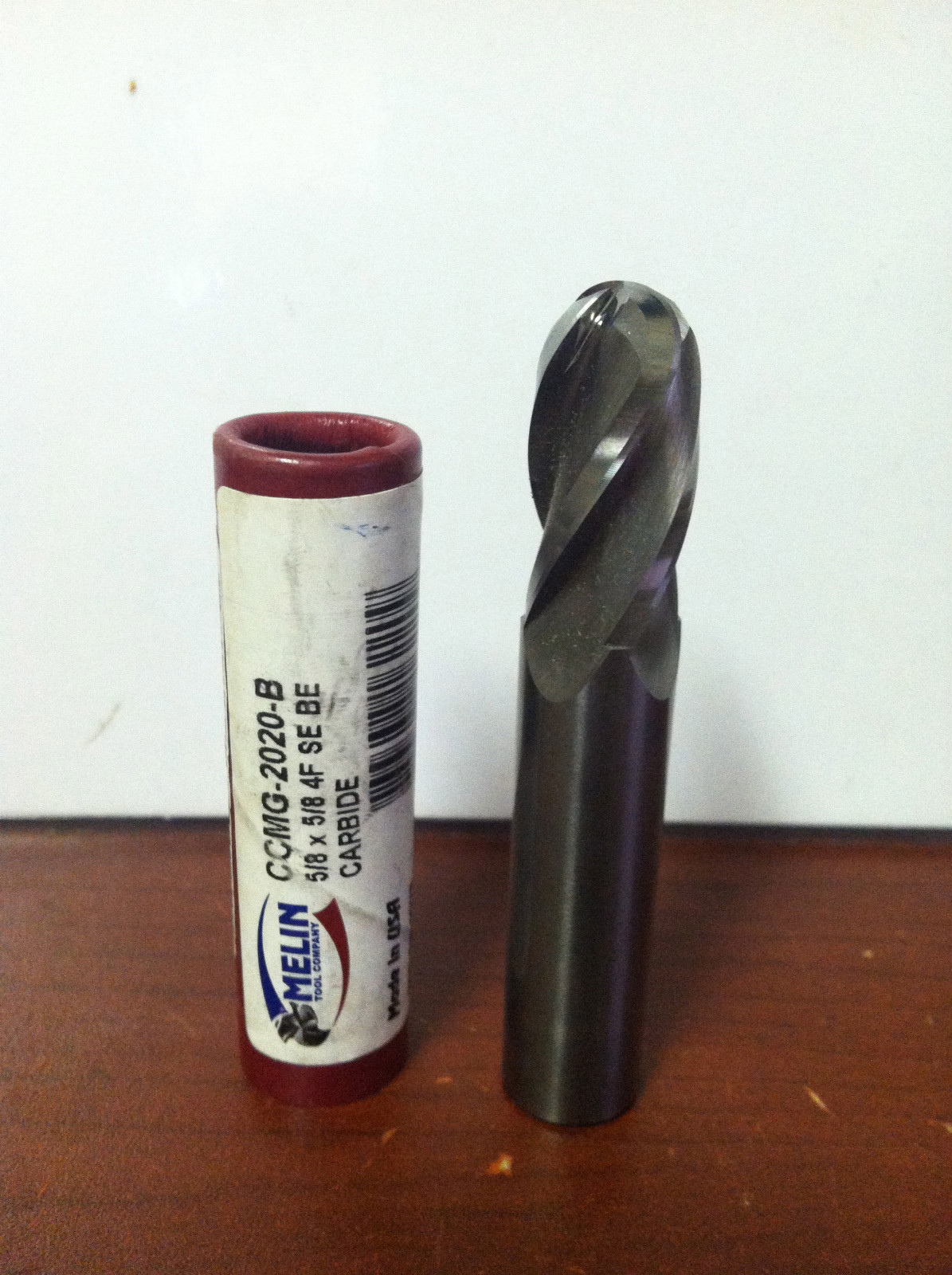 Melin 5/8" x 5/8" x 1-1/4" x 3-1/2" 4F Carbide Ball End Mill
