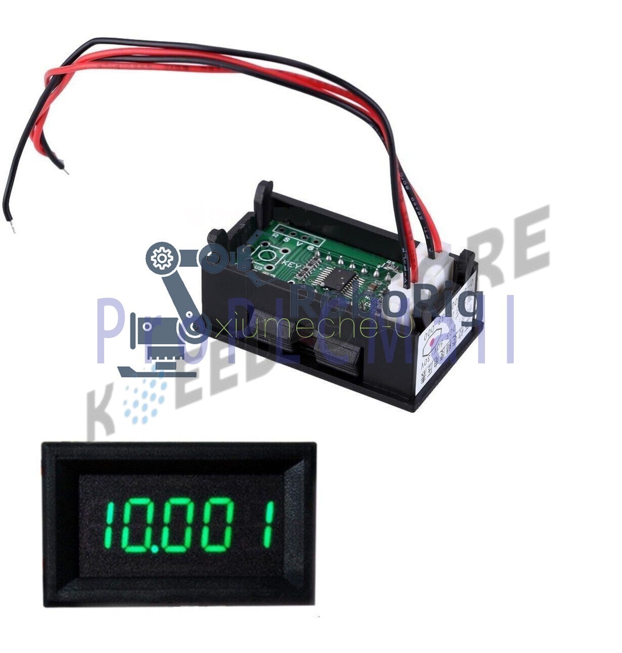Green LED 5 Digit DC 0-4.3000-33.000V Digital Voltmeter Voltage Meter Car Panel