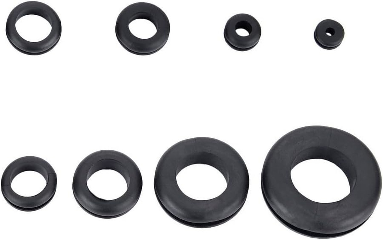 180 Pieces Rubber Grommet Assortment Kit Electrical Conductor Eyelet Ring Gasket