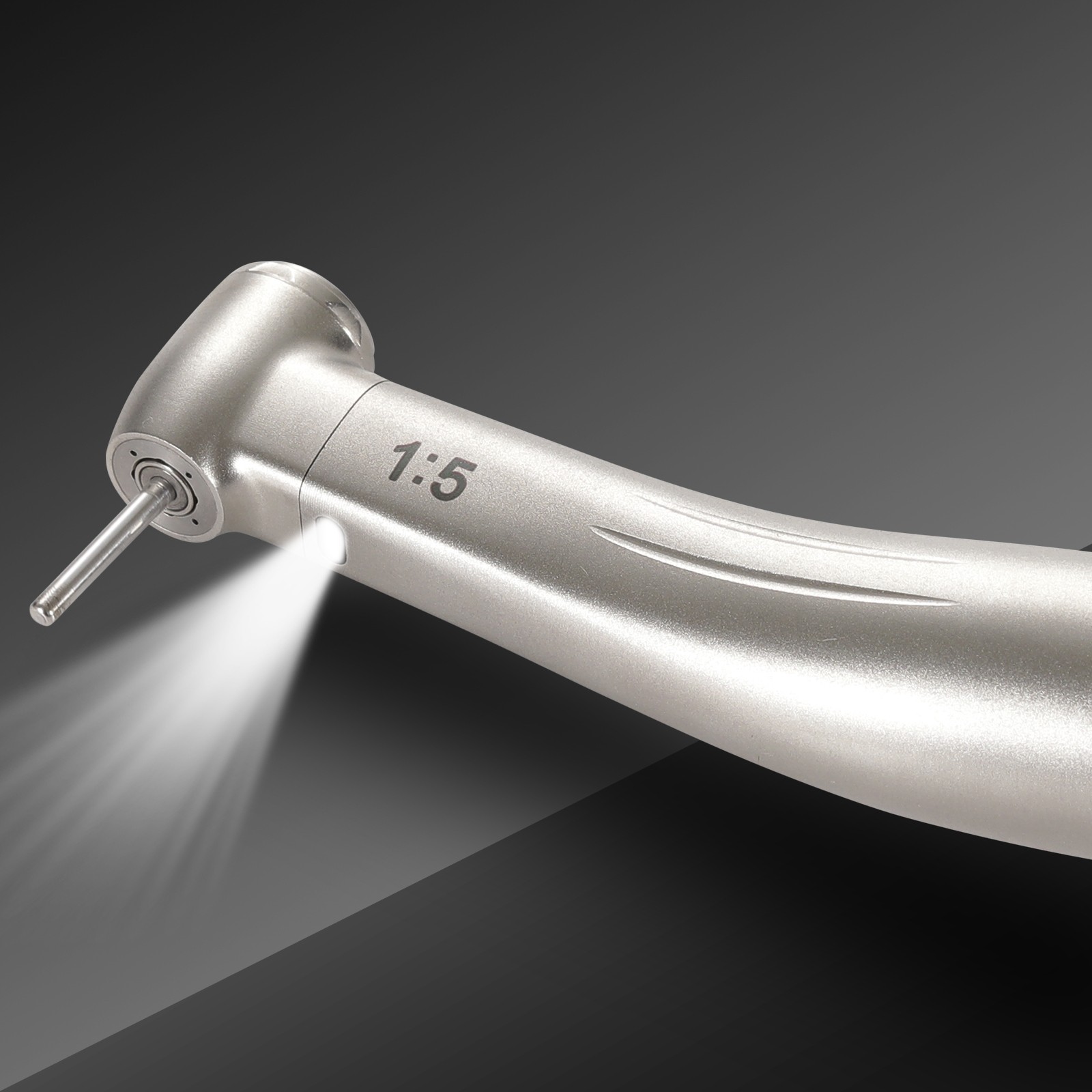 Dental 1:5 Contra Angle Fiber Optic LED Low Speed Handpiece Standard Head