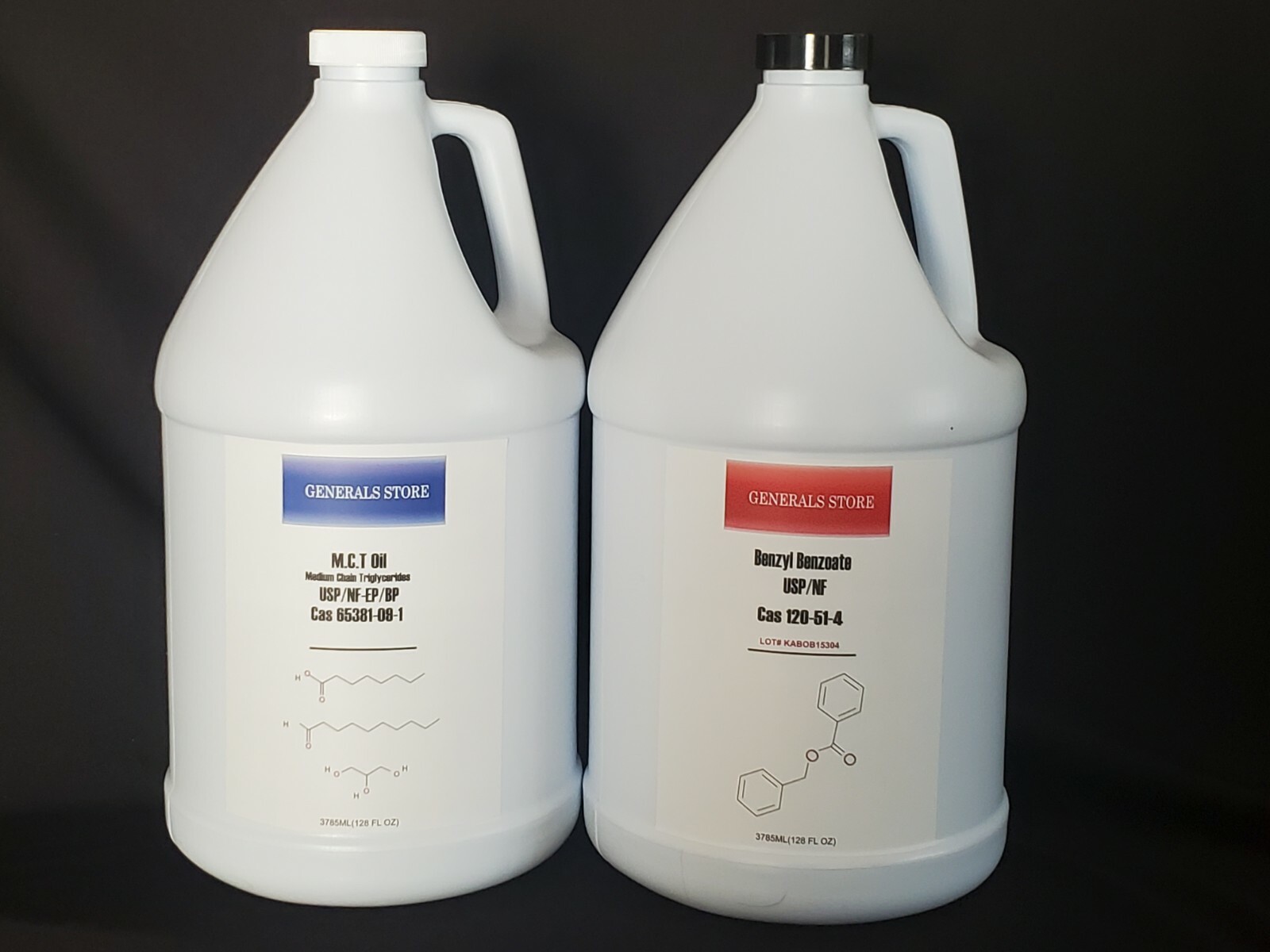 Benzyl Benzoate USP/NF -128oz +MCT Oil USP/NF (EP/BP) FCC KOSHER 128oz