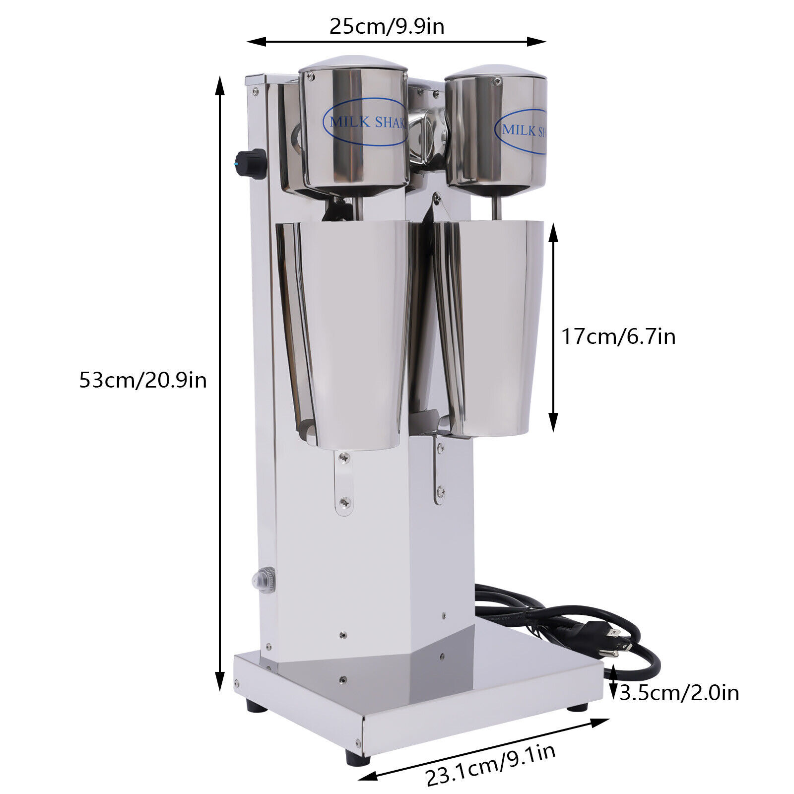 800ml Milk Shaker Machine Commercial Stainless Steel Milk Shaking Drink Mixer