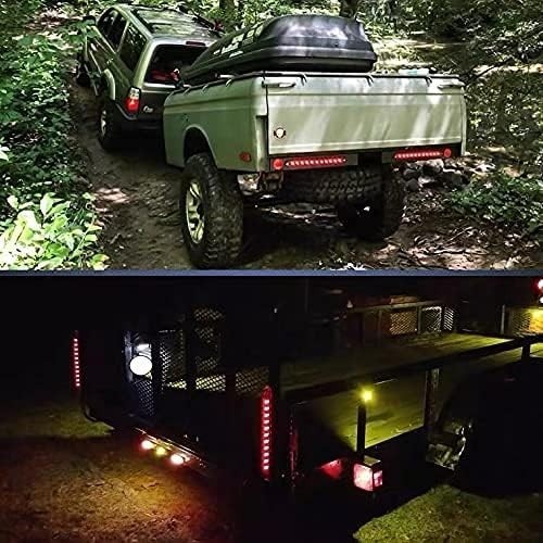 15 LED Trailer Brake Tail Light, LED Bar Stop Turn Tail Lights Color: Red Lens