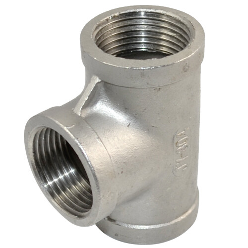 1″ 1 inch in NPT Tee T 3 way Female Thread Pipe Fitting Stainless Steel SS 304