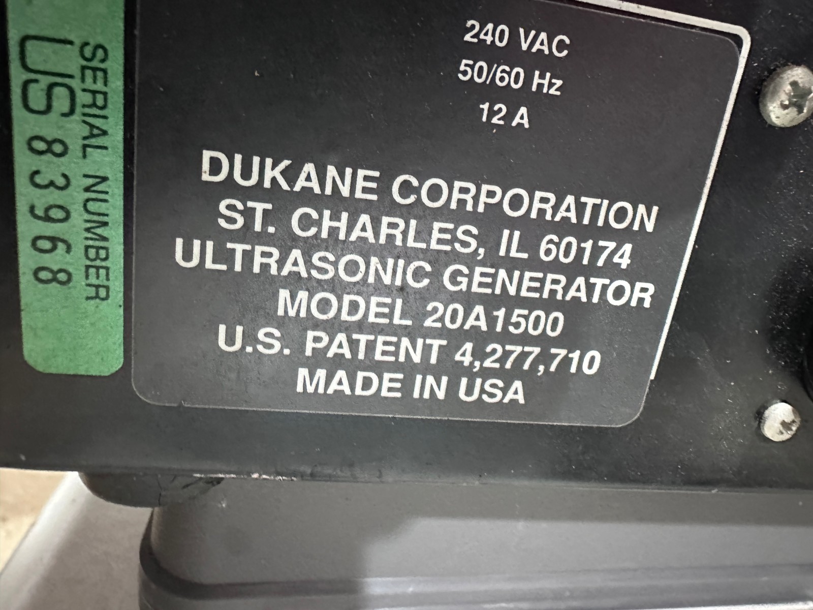 Dukane Ultra 1500 Auto-Trac (NO TRANSDUCER)