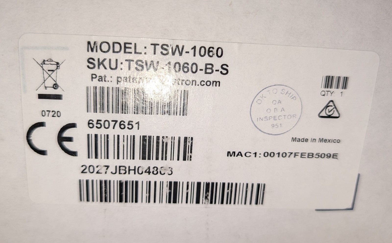Crestron UC-C140-Z Kit PWE-4803RU TSW-1060-B-S TSW-1060 Flex UC Video Conference