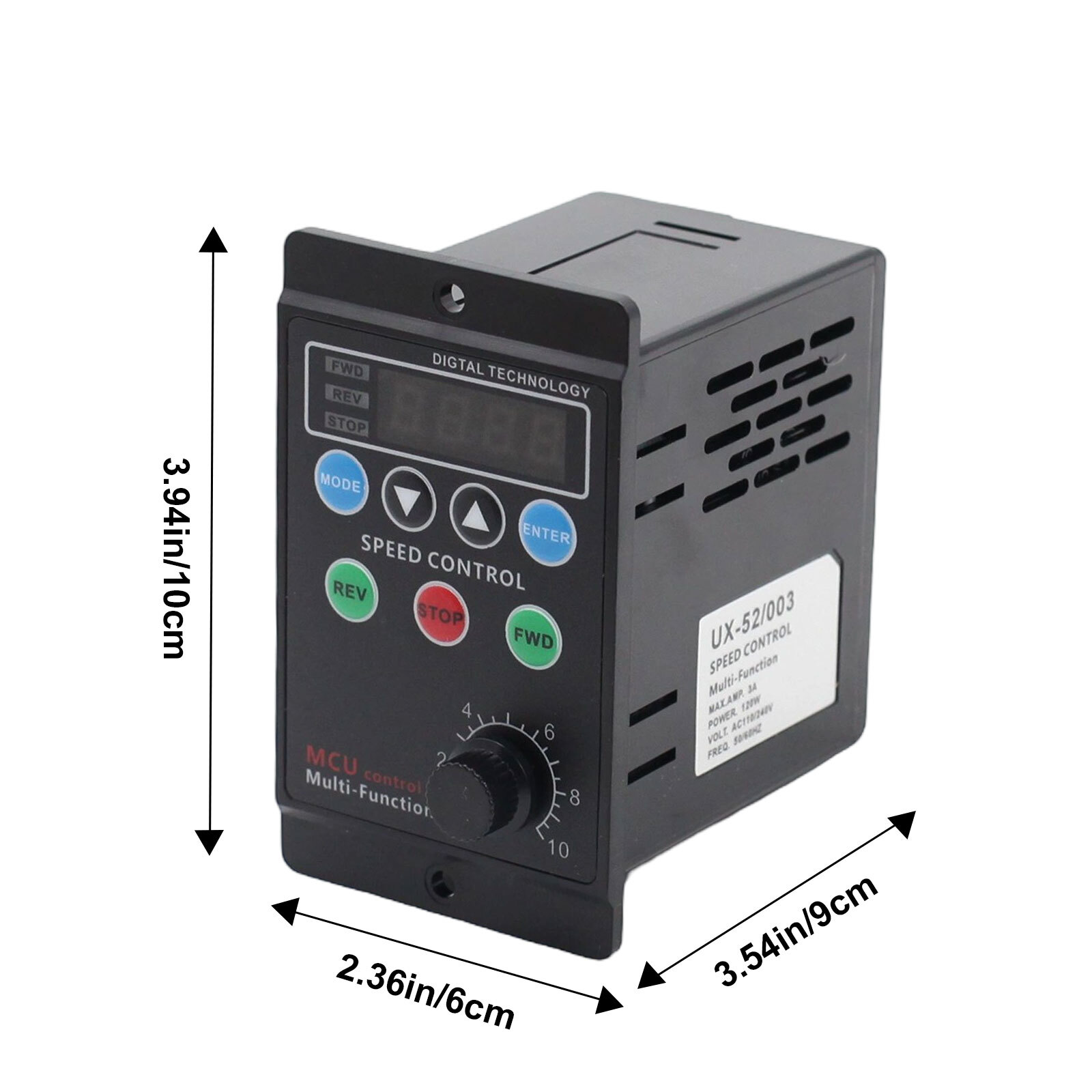 120W AC 110V Digital Motor Speed Control MCU Controller Target Value Settable 3A