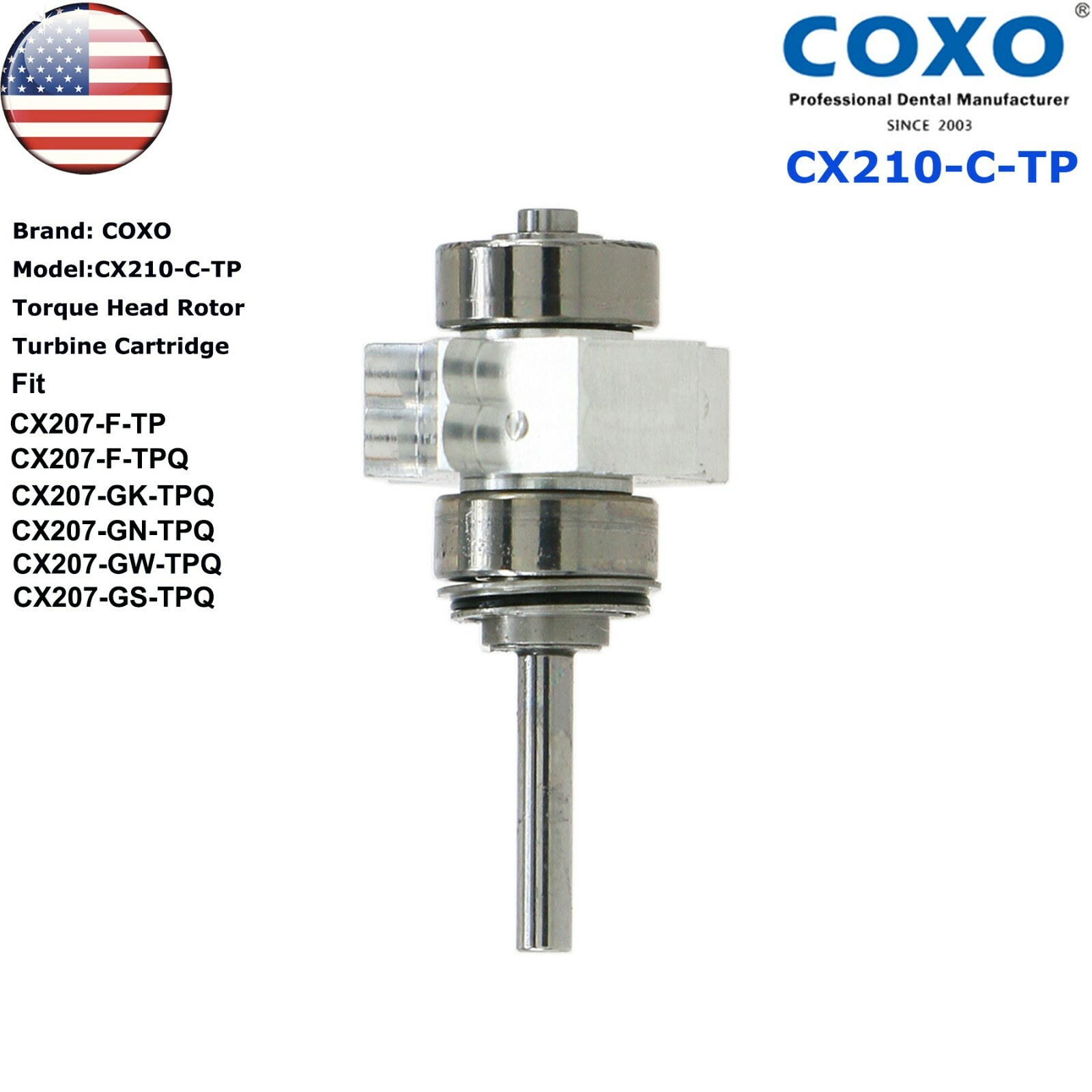 COXO Dental Fiber Optic High Speed Handpiece LED Fit Kavo NSK LED Coupling 6Hole
