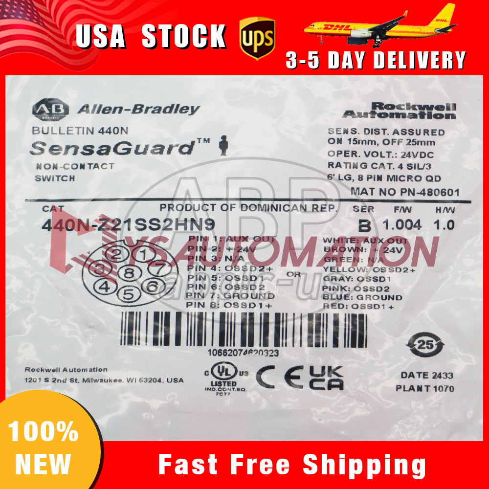 New Allen-Bradley 440N-Z21SS2HN9 Guardmaster Non Contact Switch 3-year warranty