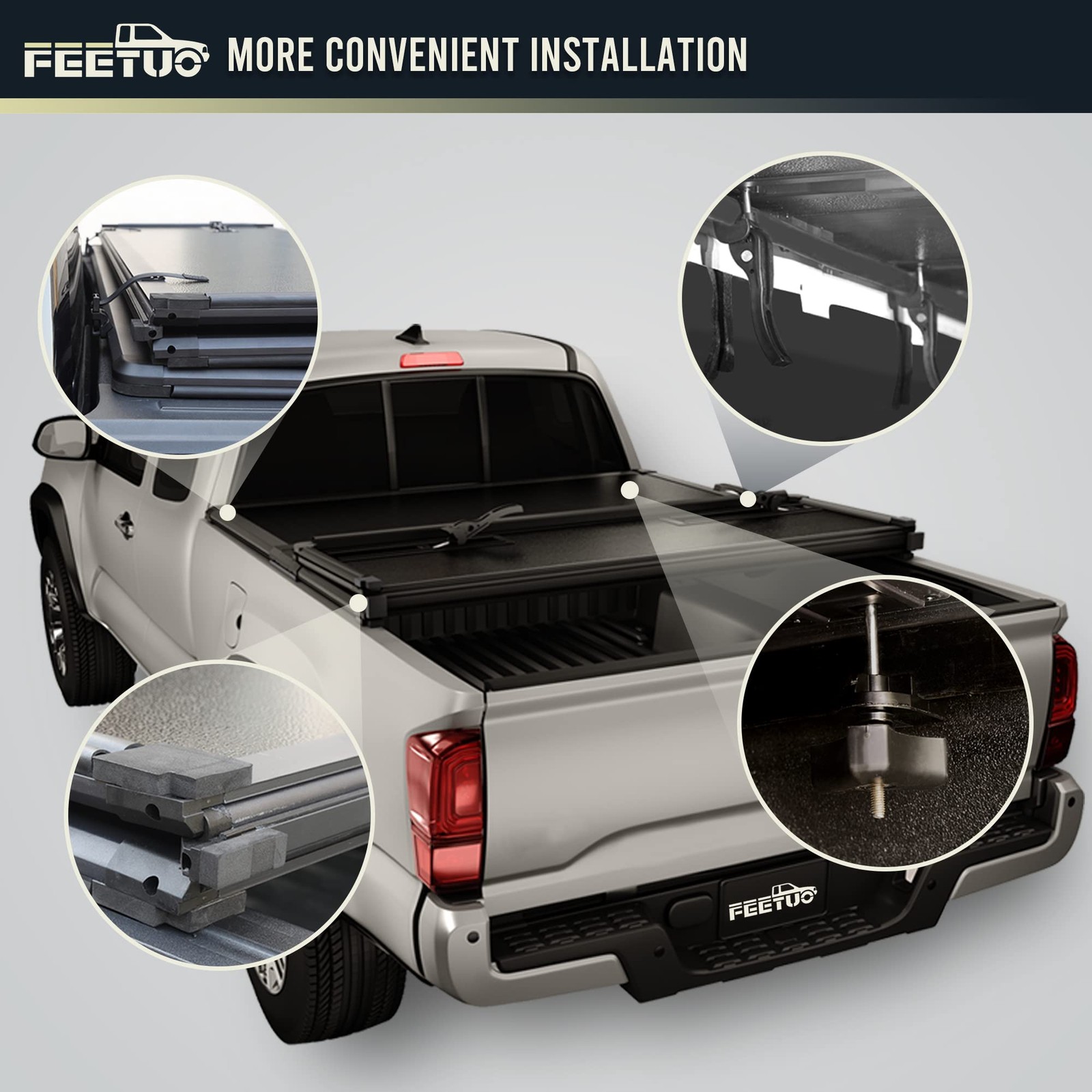 FRP Hard Tri-Fold Tonneau Cover for 2009-2026 Ram 1500 5.7FT w/o RamBox