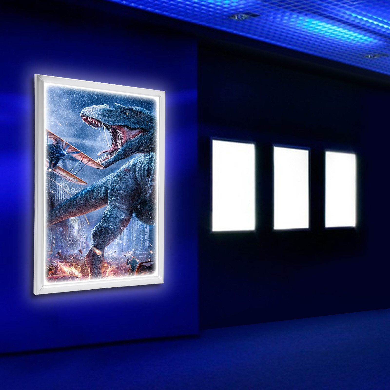 18×24″ LED Backlit Movie Poster Art Picture Frame Light Box Advertising Display