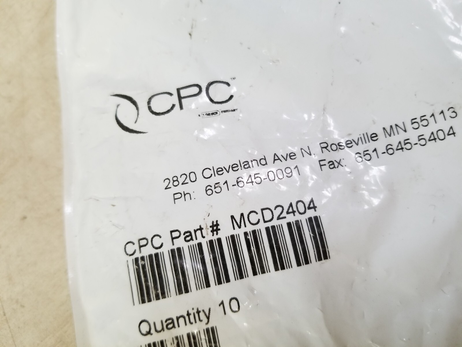 Bag of 10 – CPC MCD2404 1/4″ NPT Thread Inline Insert