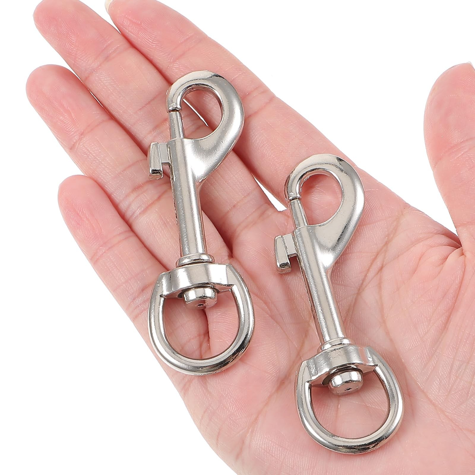 YBEATY 8 Pcs Swivel Eye 2.67 × 0.86 × 0.4 inches/6.8 × 2.2 × 1 cm, Sliver