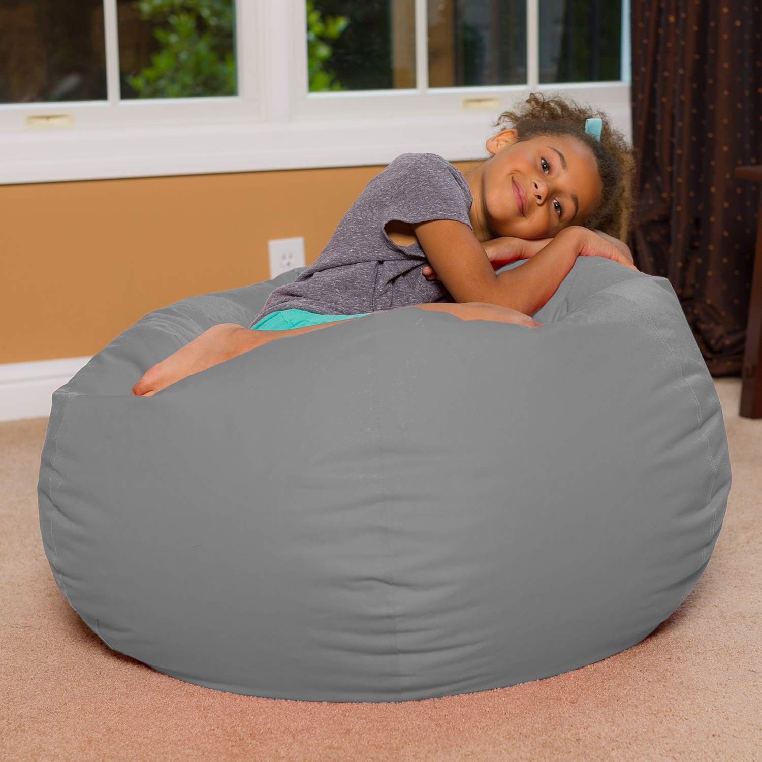Posh Creations Bean Bag Chair For Kids Teens And Adults Includes Removable And
