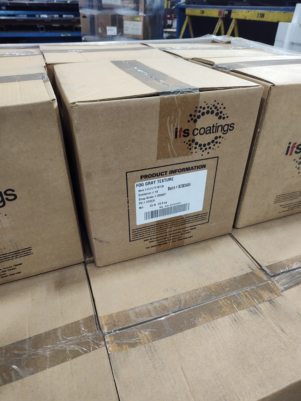 Surplus IFS Coatings Fog Gray Texture Powder Coat – 55 lb Box – Industrial Gray