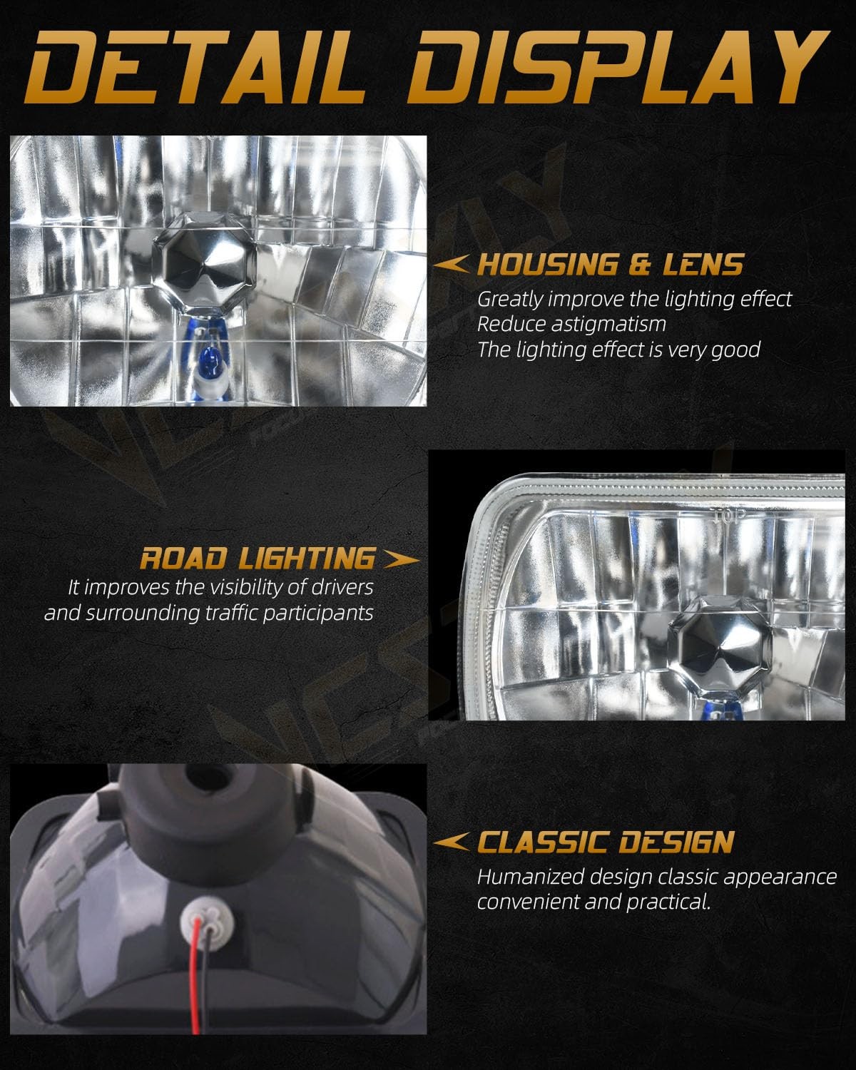 5×7 7×6 LED Headlights High Low Beam Offroad for Freightliner FL80 DOT Approved