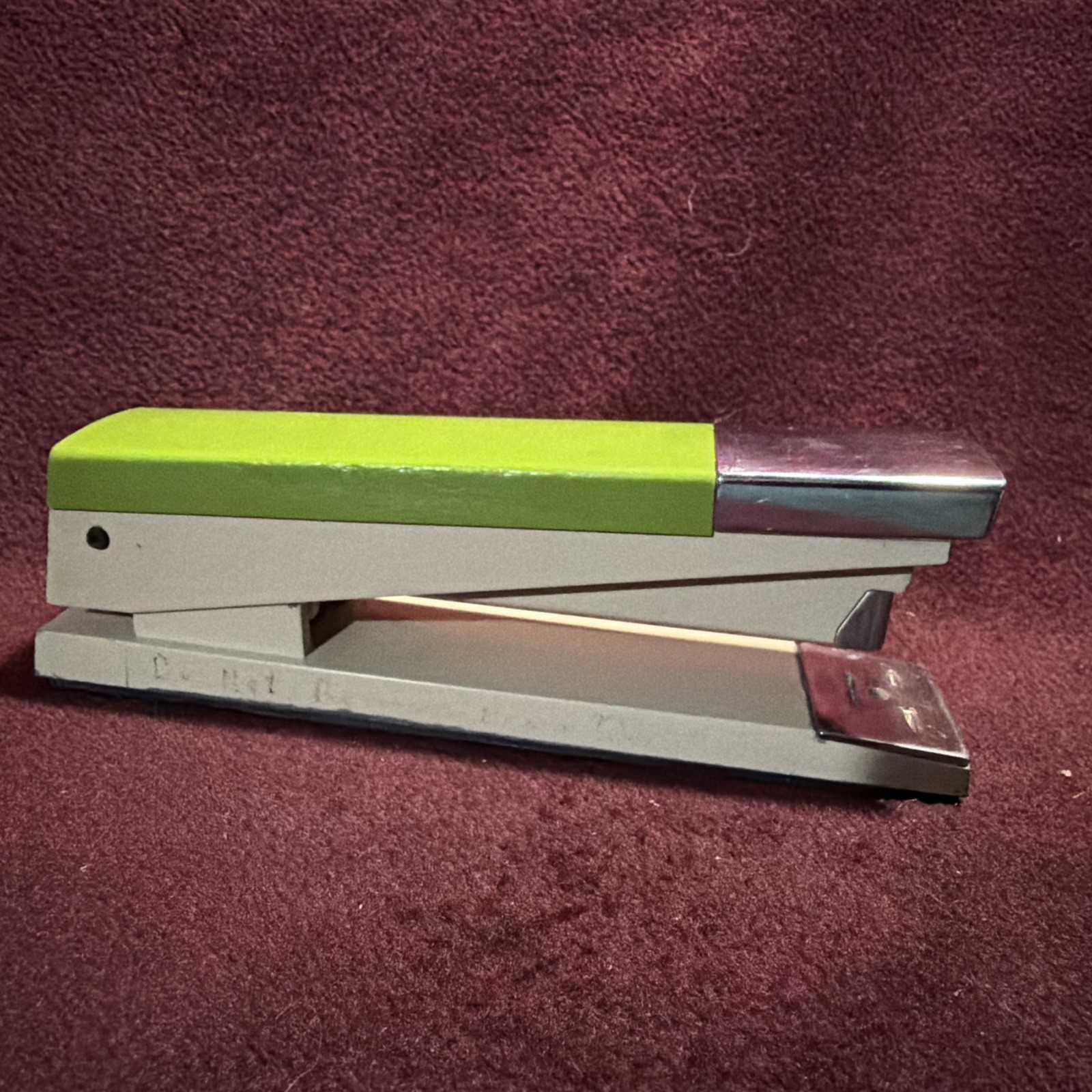 Vintage ACCO Stapler Mid-Century Retro Heavy Steel Design Tan/Brown Works MCM