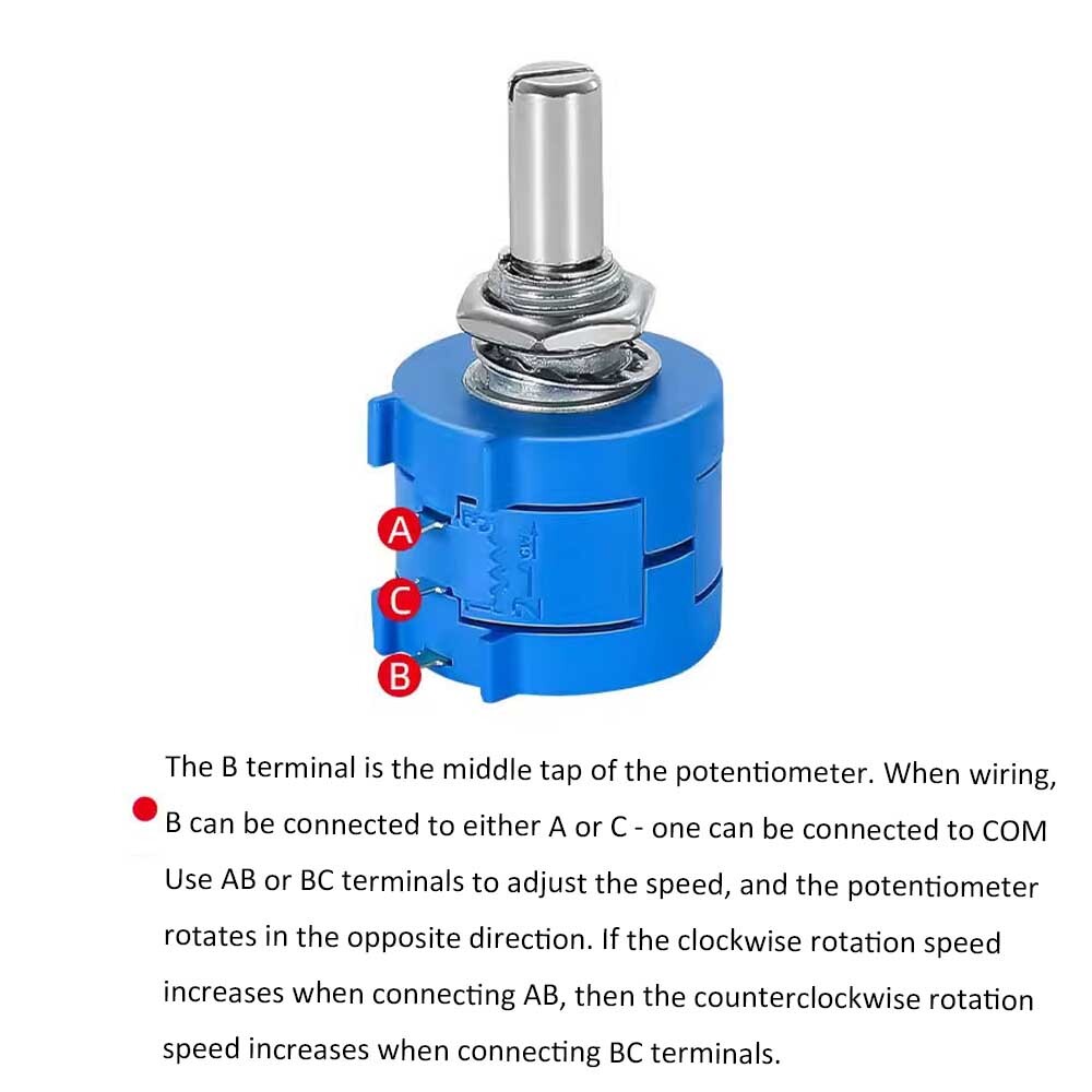 2/4/6X Rotary Wirewound Precision Potentiometer Pot 10-Turn 10-100K 3590S-2-103L