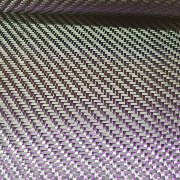3K Carbon fiber & Metallic Purple Reflection Mixed Cloth Twill Weave 100cm *50cm