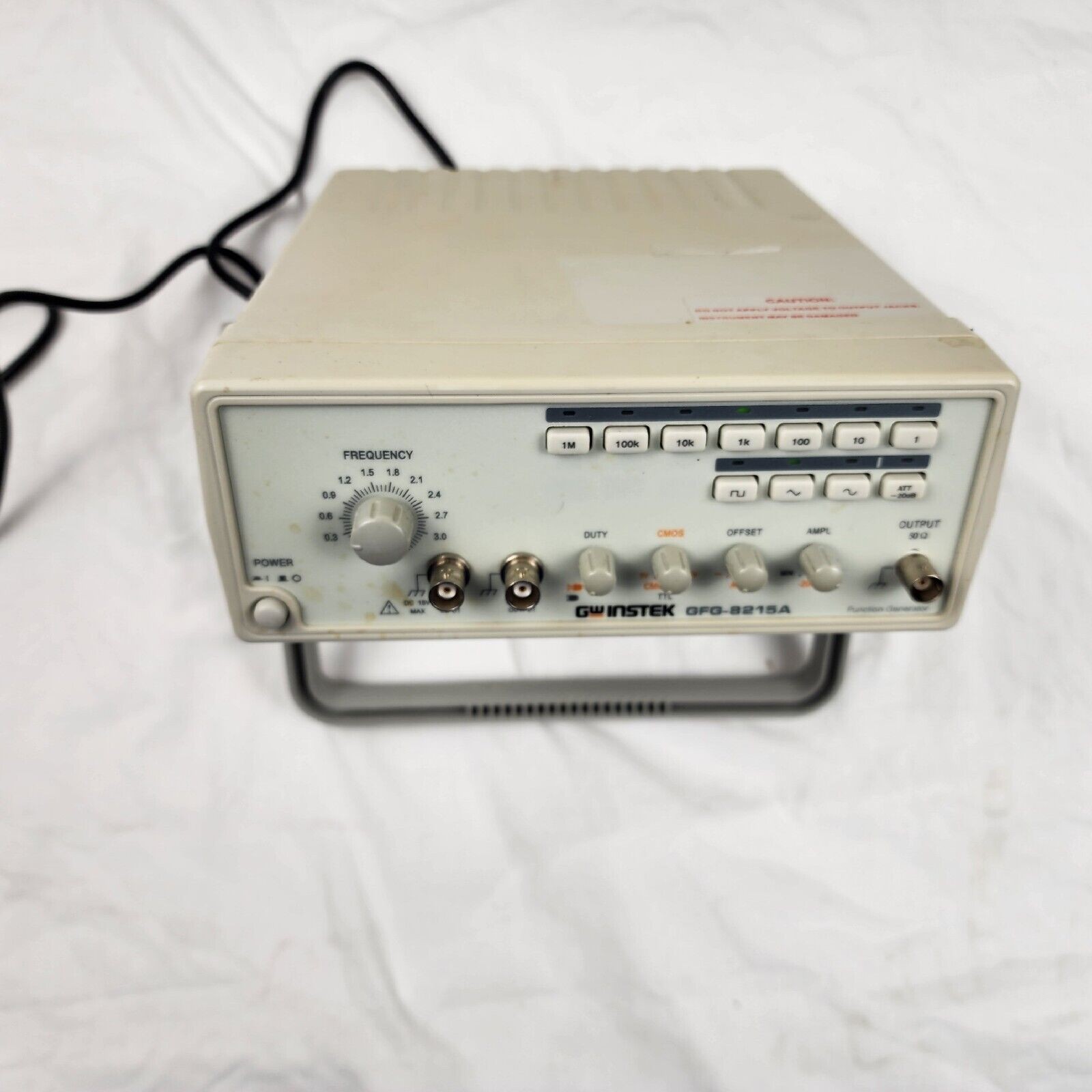 GW Instek GFG-8215A Function Generator, 0.3Hz to 3MHz Frequency Range – Tested