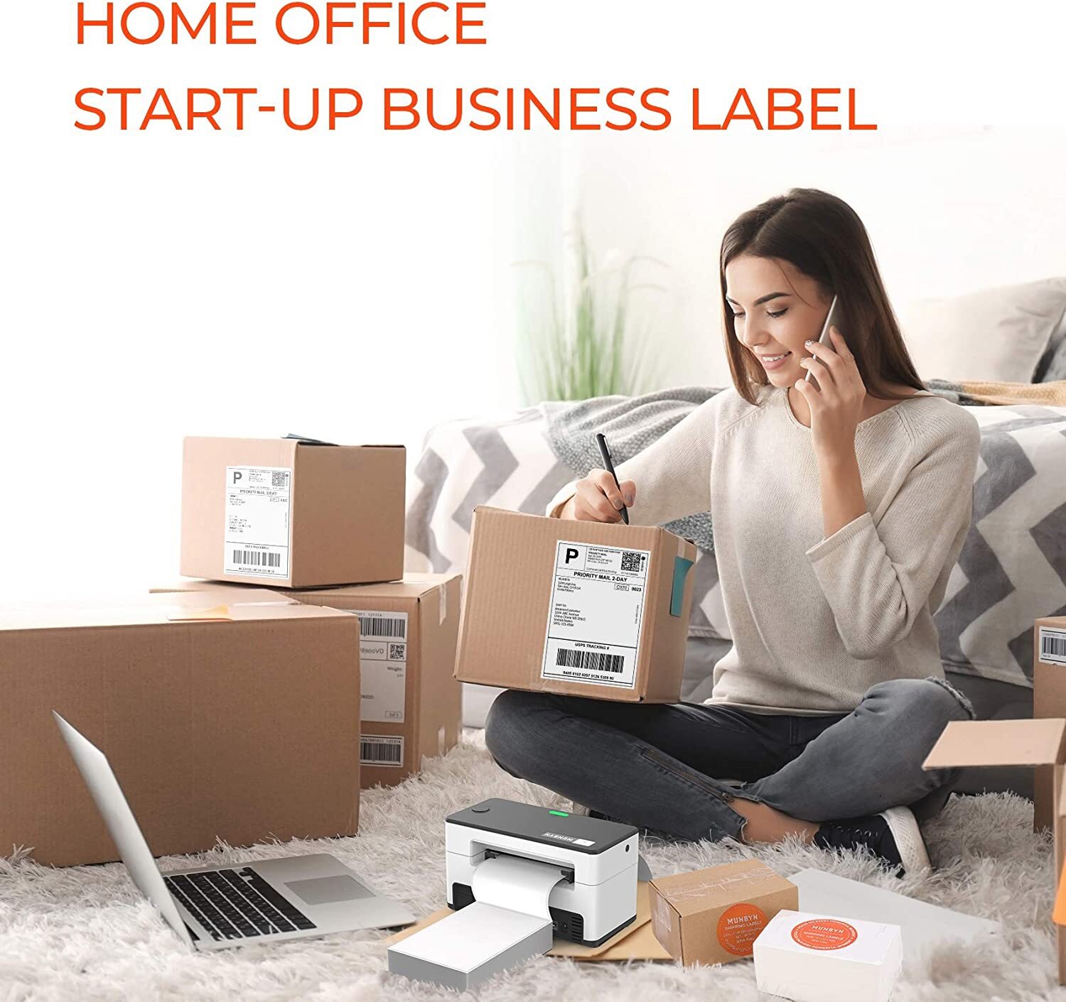 500 4×6 Fanfold Direct Thermal Direct Shipping Labels for Zebra & Rollo Printers