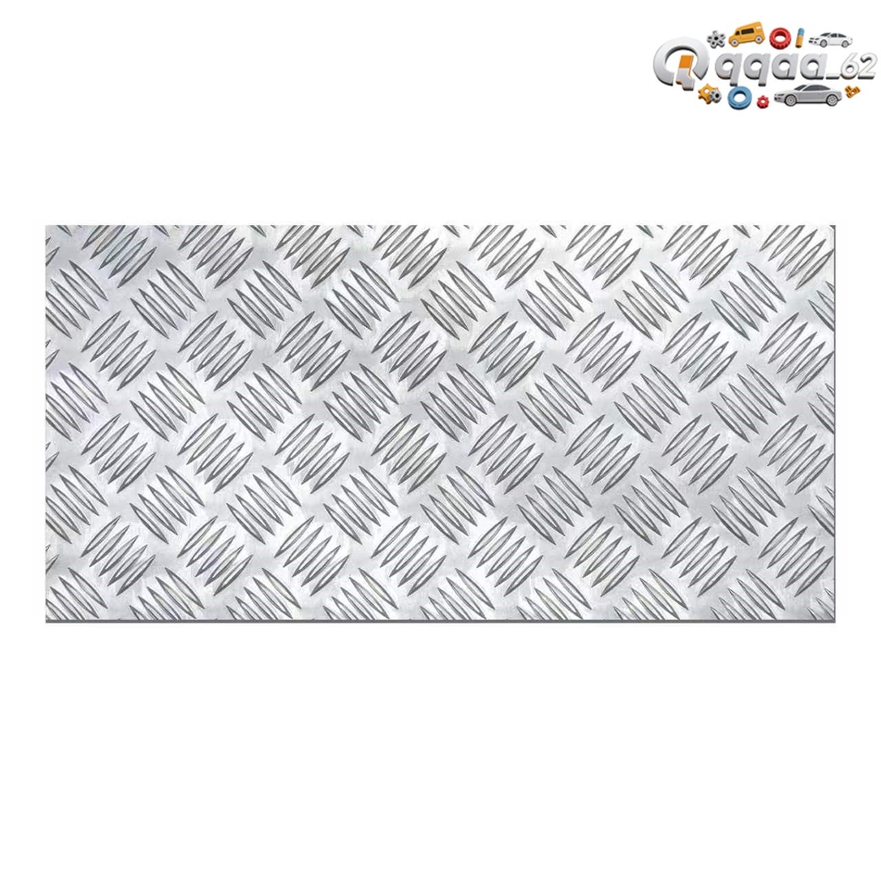 Anti‑Slip 5‑Bar Tread Aluminum Sheet, 305×610mm Trailer Cargo Floor Plate Silver
