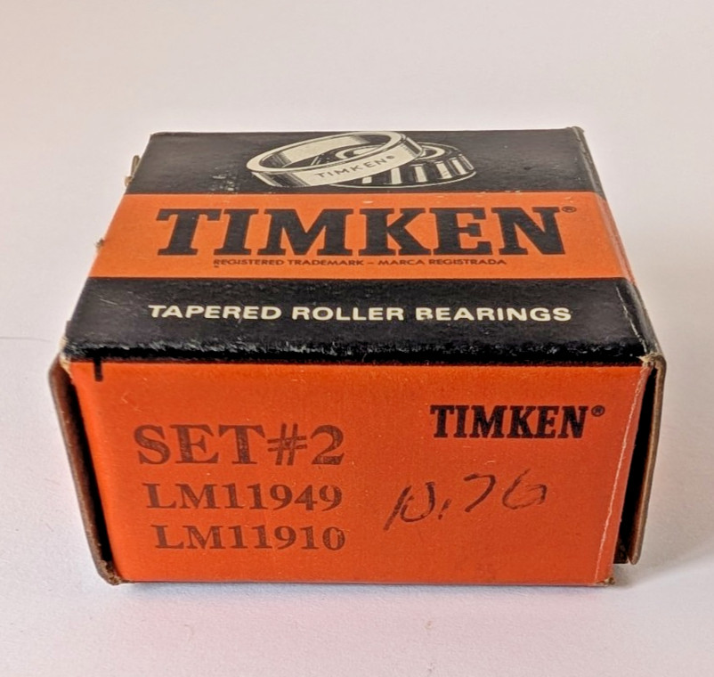 USA Made NOS TIMKEN LM11949-LM11910 / LM11949LM11910 Set