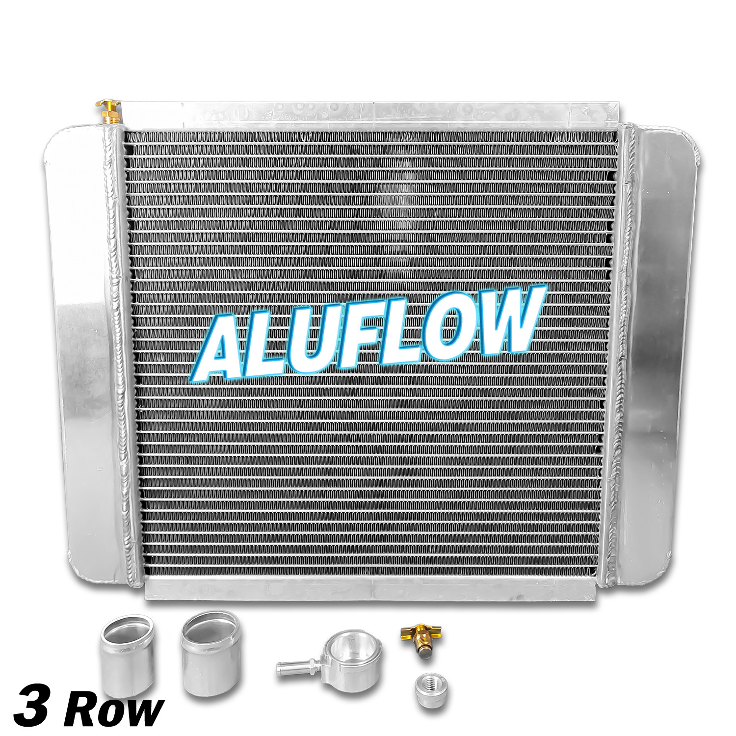 209663B 24″ x 16″ Overall Universal Custom Performance Radiator Kit All Aluminum