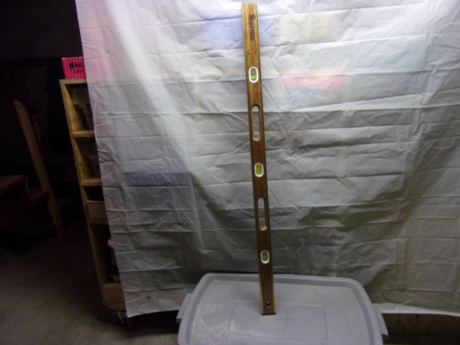 STARRETT 48″ Brass Bound Laminated Mahogany Builders & Contractors Level NOS